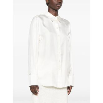 R&oacute;he Silk Satin Shirt - White