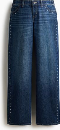 H&M MAMA Wide Low Studded Jeans - Blue