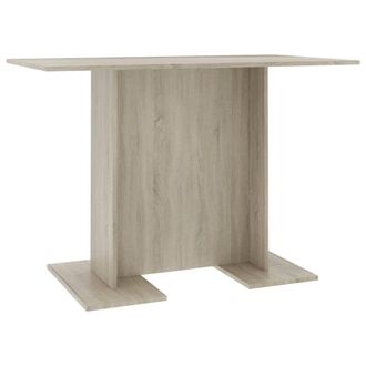 vidaXL Mesa De Comedor Madera Contrachapada Roble Sonoma 110x60x75cm Vidaxl