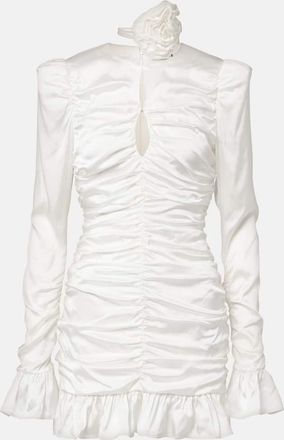 Rotate Bridal ruched satin minidress