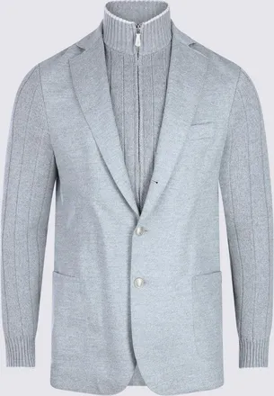 Eleventy Jackets Blacks And Greys-Uomo