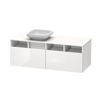 Duravit Duravit Durastyle Mueble De Ba&ntilde;o De Pared 6785, 2 Cajones, 1 Hueco A La Izquierda, 1400mm, Color (frente/cuerpo): Casta&ntilde;o Oscuro / Basalto Mate - Ds67