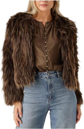 Nukus Lori Jacket - Dames - Jassen - Bruin - M - Polyester - Jassen