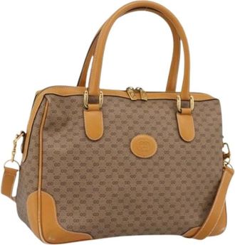 Gucci Pre-owned Vintage Micro Small GG Canvas Hand Bag - Dames - Vintage Handtas - Beige - ONE Size - Vintage