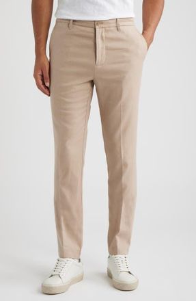 Bugatchi Aerolinen Linen Blend Chinos in Desert at Nordstrom, Size 30 X 32