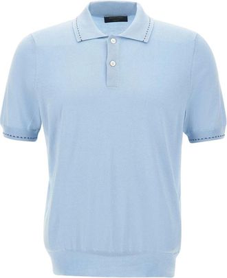 Gran Sasso Tops, Heren, Blauw, S, Katoen, Polo Shirt