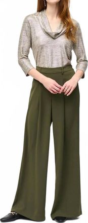 Joseph Ribkoff Casual Cowl Neck Top In Beige/gold