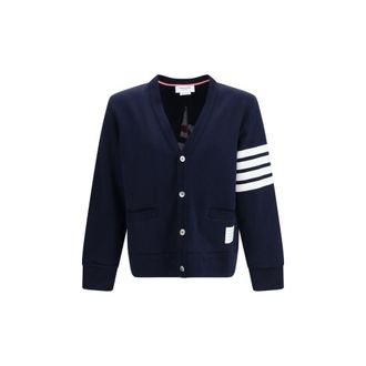 Thom Browne Blue Cotton Mens Cardigan