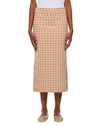 Sportmax Nome Crystal Lycra Midi Skirt