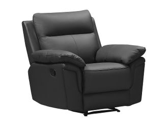 Vente-Unique Sill&oacute;n relax de piel de b&uacute;falo PAKITA - Negro