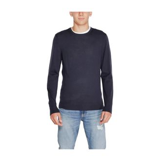 Calvin Klein Hombre, Jerseys, Azul, Talla: S