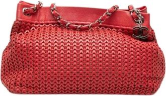 Chanel Pre-owned Caviar Woven Tote - Dames - Vintage Schoudertas - Rood - ONE Size - Leer - Vintage
