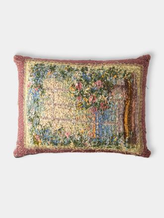 By Walid 19th-Century Needlepoint Wool, Linen and Cotton Cushion (19.5in/50cm)