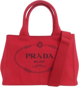 Prada Pre-owned Tote Bags, female, Red, Size: ONE SIZE Pre-owned Tote Bag