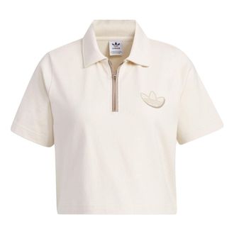 adidas (WMNS) adidas originals Sportswear Polo Shirt Beige IN1034