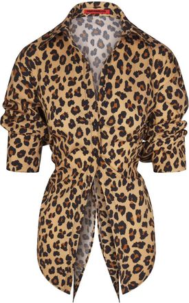 Simon Miller Blusa con stampa ghepardo - Marrone