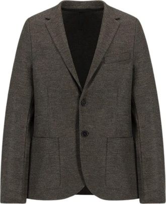 Harris Wharf London Vitale Barberis Houndstooth Blazer - Heren - Blazers - Bruin - 3XL - Wol - Jassen