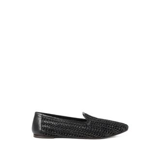 Brunello Cucinelli Techno Raffia en Kalfsleren Ballerinas - Dames - Schoenen - Zwart - Maat: 37 EU Leer