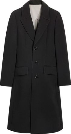 Ami single-breasted virgin-wool coat - women - Virgin Wool - 38 - Black