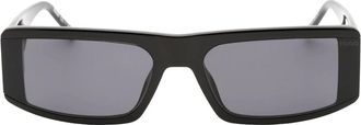 HUGO BOSS Mens Hugo Boss Grey Rectangular Lens Black Sunglasses - Size: ONE size