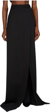 Balenciaga Split Tailored Skirt - Dames - Maxi Rokken - Zwart - S - Wol - Rokken