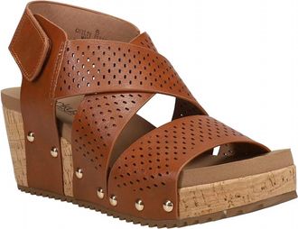 Corkys Footwear Womens Guilty Pleasure Platform Sandals In Cognac