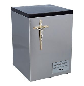 OEM Contenedor De Acero Inoxidable Para C&aacute;psula Crematoria. Urna De Cremaci&oacute;n De Acero Inoxidable Plateado - Contenedor Protector
