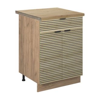 Vicco Muebles Bajos Fame-line, Panel De Roble, 60 Cm Con Caj&oacute;n, Et Roble