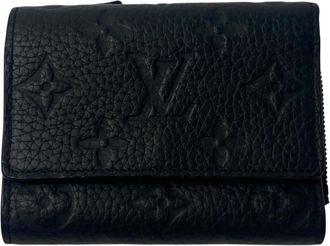 Louis Vuitton Black Noir Leather Wallet (Tri-Fold) (Pre-Owned)