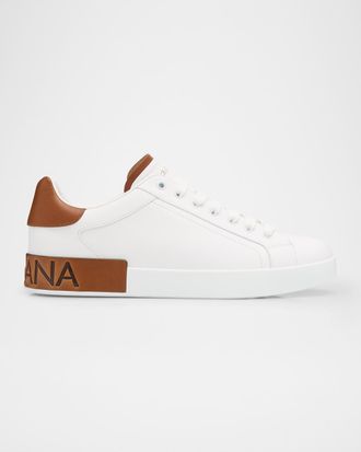 Dolce & Gabbana Men & apos;s Portofino Calfskin Low-Top Sneakers