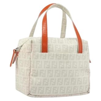 Fendi Pre-owned Mini Bags, female, White, Size: ONE SIZE Pre-owned Zucchino Mini Hand Bag