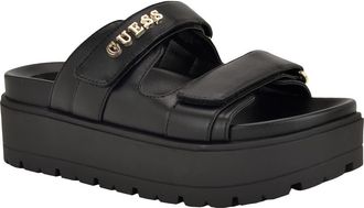 Guess Faxon Platform Slide Sandal in Black 001 at Nordstrom, Size 9.5