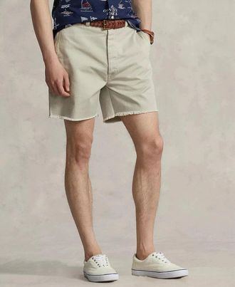 Polo Ralph Lauren Mens Polo Ralph Lauren Chino Shorts Beige 100% Cotton 6 Relaxed Fit KFC295