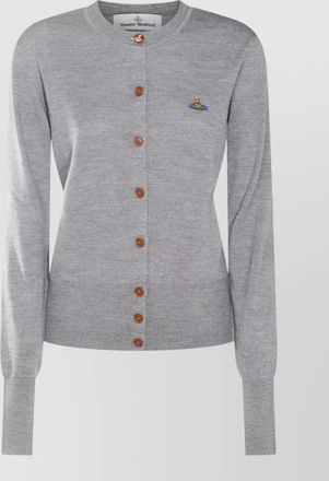 Vivienne Westwood cashmere blend ribbed-knit crewneck cardigan