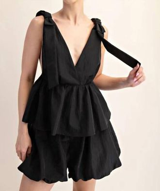 Glam Volume And Virtue Short Set In Black