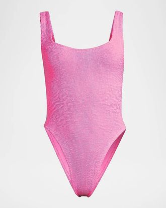 Hunza G Square-Neck One-Piece Swimsuit