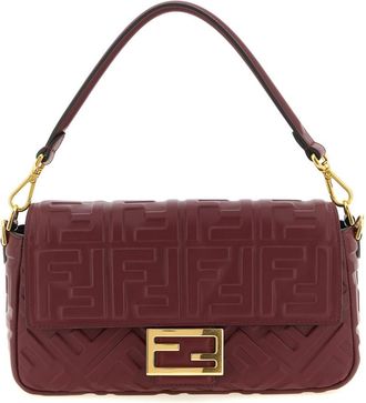 Fendi Red Baguette Medium Shoulder Bag