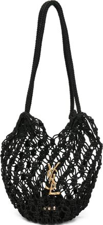 Saint Laurent Geknoopte shopper - Zwart