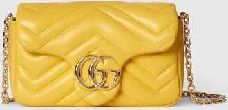 Gucci GG Marmont Mini Bag, Yellow, Leather