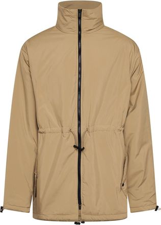 Off-white Mens Off White A.C Milan Ribbed Cuff Embroidered Varsity Jacket in Oak - Brown - Size X-Small
