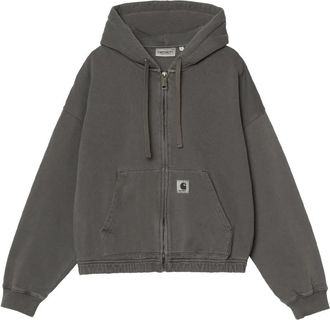 Carhartt Work in Progress Hooded Hoggard Jacket W - Dames - Vesten met rits - Zwart - XS - Katoen - Hoodies & sweatvesten
