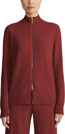 Lafayette 148 New York Zip Front Wool & Cashmere-Blend Cardigan