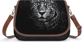 Generic African A-mericans Leopard Crossbody Bags for Women Shoulder Messenger Bag Purse Handbags