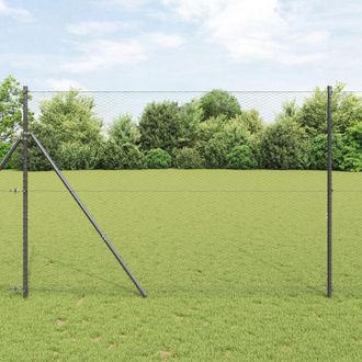 Berkfield Home Hexagon Fence Grey 1.6x25 m Steel