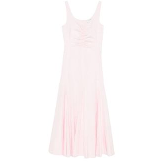 Sportmax Sportmax, Gowns, female, Pink, Size: XS Galante Fit-and-Flare Cotton Dress