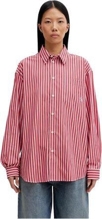 Sporty & Rich SRC Oversized Shirt - Dames - Overhemden - Veelkleurig - M - Katoen - Overhemden