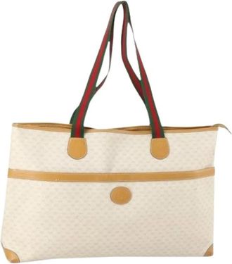 Gucci Pre-owned Plastic Draagtas - Dames - Vintage Shopper - Wit - ONE Size - Vintage