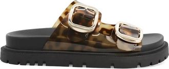 Mia Womens Gen Flat Sandal In Tortoise