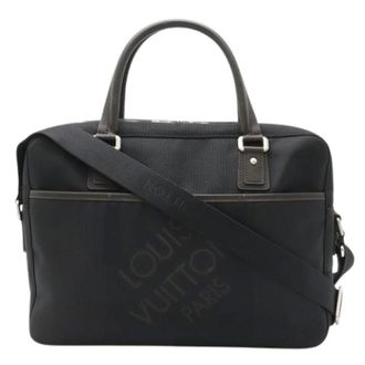 Louis Vuitton Pre-owned Handbags, female, Black, Size: ONE SIZE Pre-owned Damier Geant Briefcase