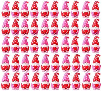 OEM Gnomos De Jard&iacute;n, 50 Piezas, Enano De Resina, D&iacute;a De San Valent&iacute;n, Gnomos De Jard&iacute;n, Ideal Para Aniversarios O El D&iacute;a De San Valent&iacute;n, Rojo, Rosa